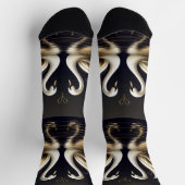 Schwäne mit goldenem Herzen Socken (Oben)