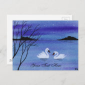 Schwäne Postkarte (Vorne/Hinten)