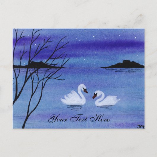 Schwäne Postkarte (Vorderseite)