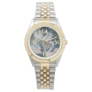 Schwäne schwimmen armbanduhr