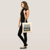 Schwäne, See und Bank - Tasche (Vorderseite (Model))