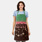 Schwäne und keksgefüllte Schokoladenwellen grün Schürze (Getragen)