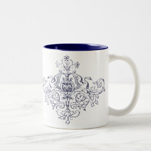 Schwäne und Rollen Zweifarbige Tasse
