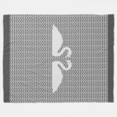 Schwäne und Wellen Fleecedecke (Vorderseite (Horizontal))