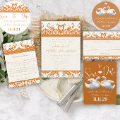 Schwäne und Wirbel Save the Date Hochzeitsmagazin Magnet