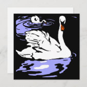 Schwäne von viktorianischen Holzschnitztieren Ankündigung (Vorne/Hinten)