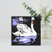 Schwäne von viktorianischen Holzschnitztieren Ankündigung (Stehend Vorderseite)