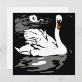 Schwäne von viktorianischen Holzschnitztieren Ankündigung (Vorne/Hinten)