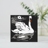 Schwäne von viktorianischen Holzschnitztieren Ankündigung (Stehend Vorderseite)