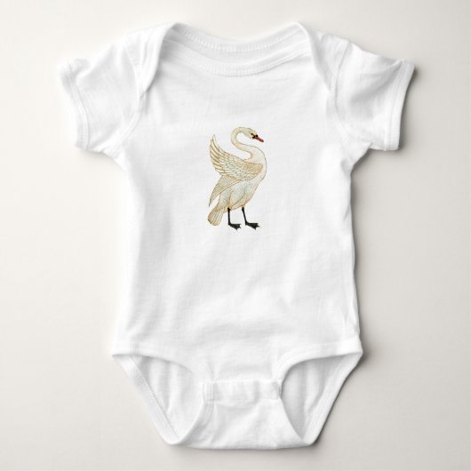Schwanengeflügel Seen Teiche Flüsse Baby Strampler (Vorderseite)