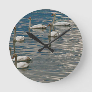 Schwanengesang Runde Wanduhr