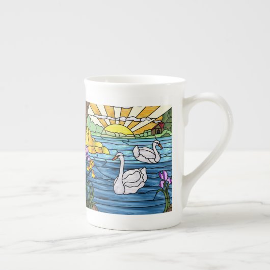 Schwanengesang-Tee-Schale Porzellantasse (Rechts)