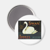 Schwanenmarken-Äpfel Magnet (Vorderseite/Rückseite)