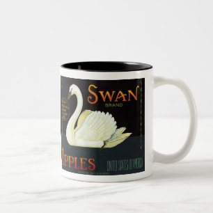 Schwanenmarken-Äpfel Zweifarbige Tasse