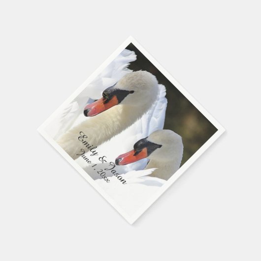 Schwanenpartei Serviette (Ecke)