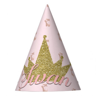 Schwanenprinzessin Gold Glitter Krone Geburtstagsf Partyhütchen