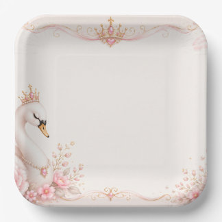Schwanenprinzessin Pink Fairy Tale Geburtstagsfeie Pappteller