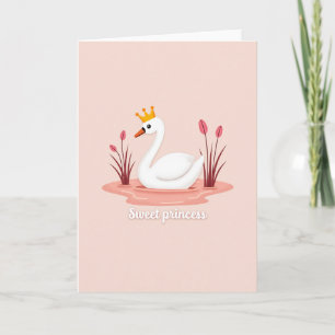 Schwanenprinzessin Pink Muster Karte