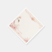 Schwanenprinzessin Pinke Märchen Geburtstagsfeier Serviette (Ecke)
