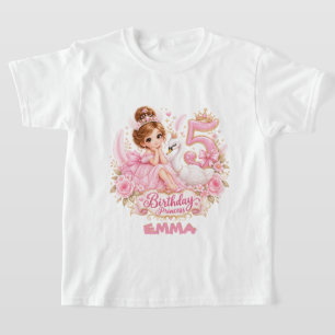 Schwanenprinzessin Pinke Märchen-Geburtstagsfeier T-Shirt