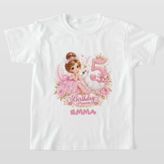 Schwanenprinzessin Pinke Märchen-Geburtstagsfeier T-Shirt