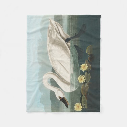 Schwanenschwäne Fleecedecke (Vorderseite)