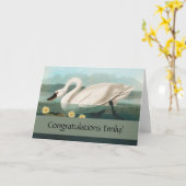 Schwanenschwäne Karte (Gelbe Blume)