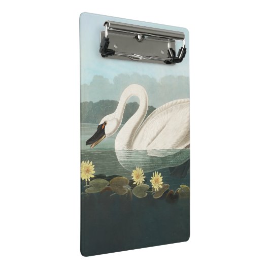 Schwanenschwäne Mini Klemmbrett (Schrägansicht)