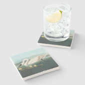 Schwanenschwäne Steinuntersetzer (Seitenansicht)