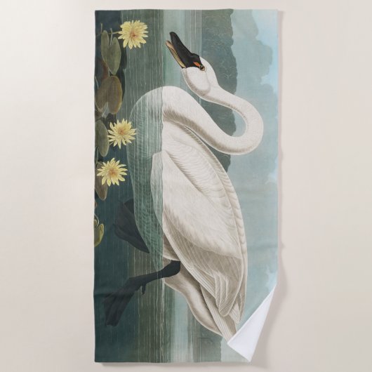 Schwanenschwäne Strandtuch (Vorderseite)