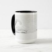 Schwanenschwanen Schwarz-Weiß-Tasse Tasse (Vorderseite Links)