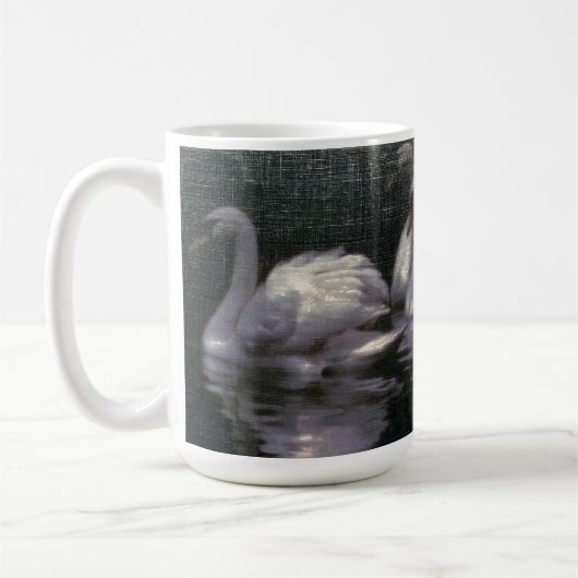 Schwanensee im Mondlicht Kaffeetasse (Links)