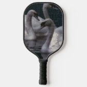 Schwanensee im Mondlicht Pickleball Schläger (Rückseite)