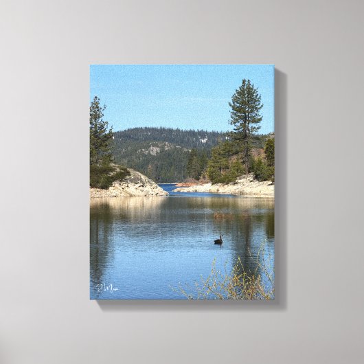 Schwanensee-Wandkunst Leinwanddruck (Vorderseite)