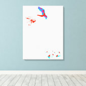 Schwanentauchung Leinwanddruck (Insitu (Holzboden))