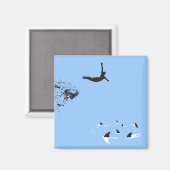 Schwanentauchung Magnet (Vorderseite/Rückseite)