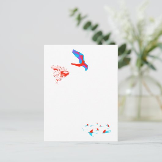 Schwanentauchung Postkarte (Stehend Vorderseite)