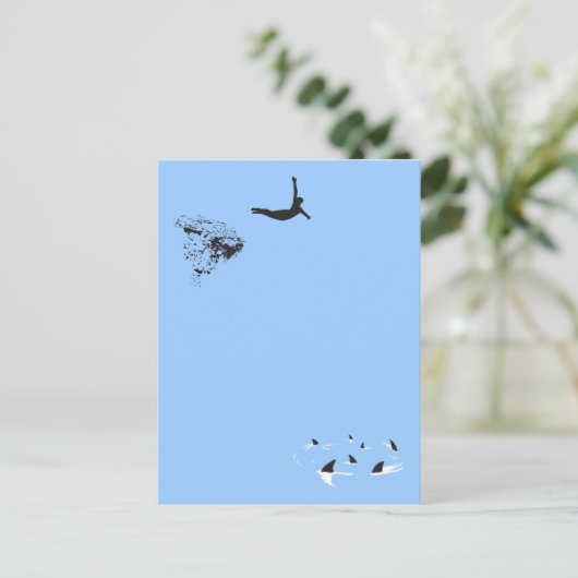 Schwanentauchung Postkarte (Stehend Vorderseite)