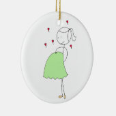 Schwanger am Weihnachten Keramikornament (Rechts)