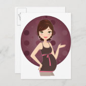 schwanger ankündigungspostkarte (Vorne/Hinten)