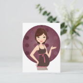 schwanger ankündigungspostkarte (Stehend Vorderseite)