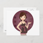 schwanger ankündigungspostkarte (Vorne/Hinten)