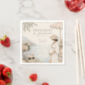 Schwanger & Poolparty-Baby-Party Serviette (Beispiel)