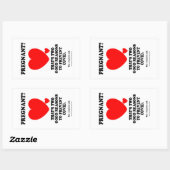 Schwanger? Rechteckiger Aufkleber (Blatt)