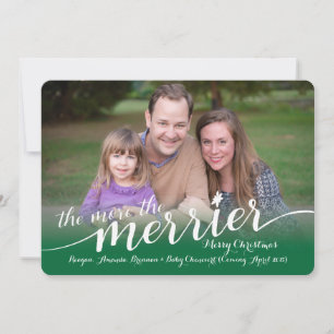 Schwanger: Weihnachtskarte mit Fotos Feiertagskarte