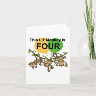 Schwangere Affen 4. Geburtstagsgeschenke und Gesch Karte