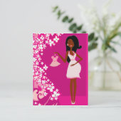 Schwangere Ankündigungspostkarte (Stehend Vorderseite)