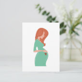 Schwangere Ankündigungspostkarte (Stehend Vorderseite)