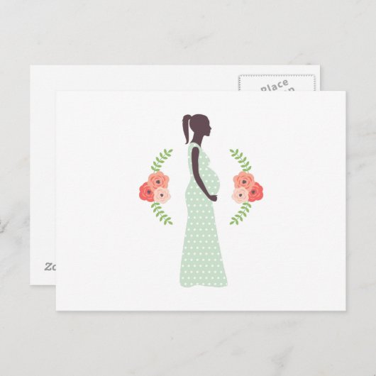 Schwangere Ankündigungspostkarte (Vorne/Hinten)