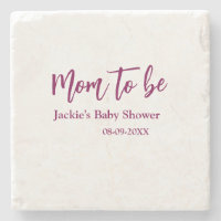 Schwangere Babyparty Name Datum rosa einfach minim